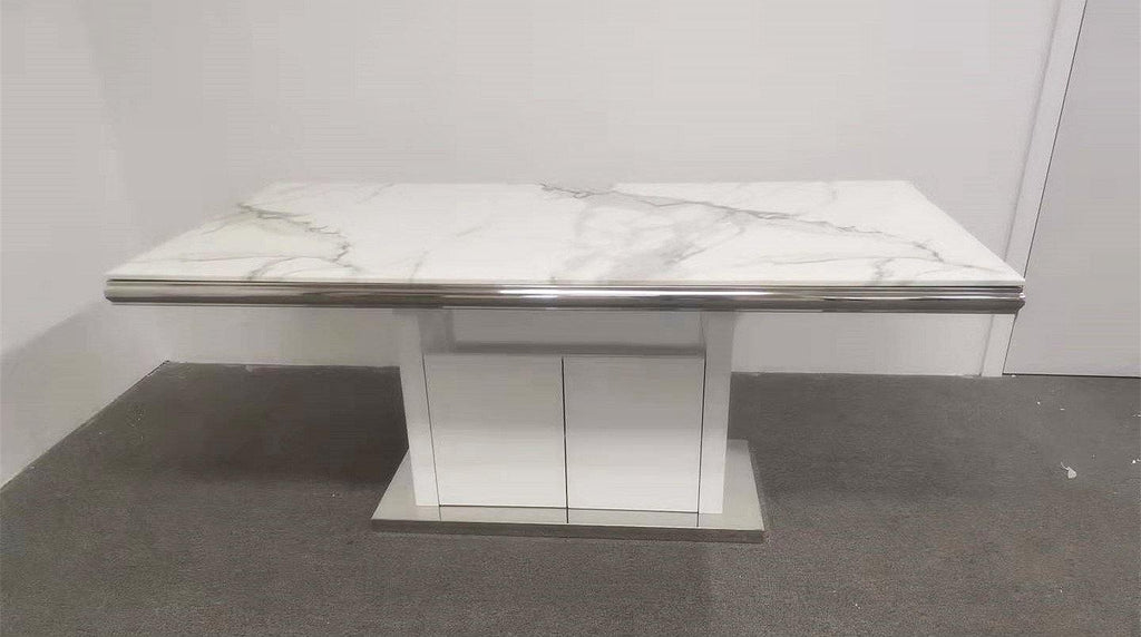 Carrington Dining Table (White) - Living Design Furniture