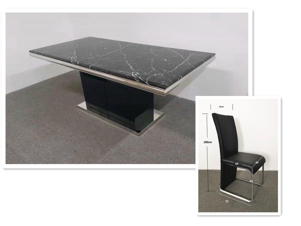 Carrington Dining Table (Black) - Living Design Furniture