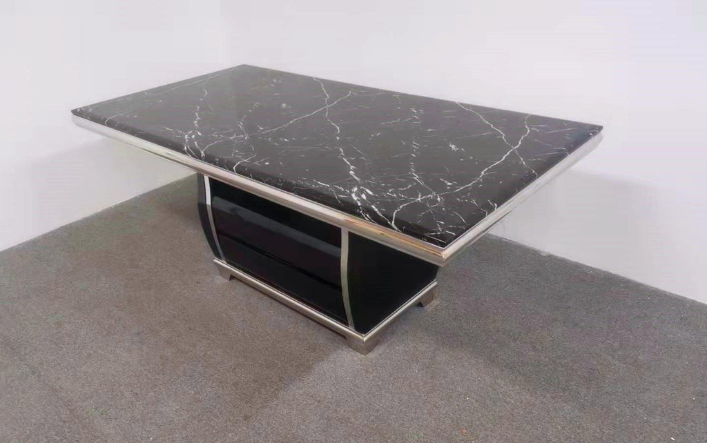 Monetary Dining Table (Black) - Living Design Furniture