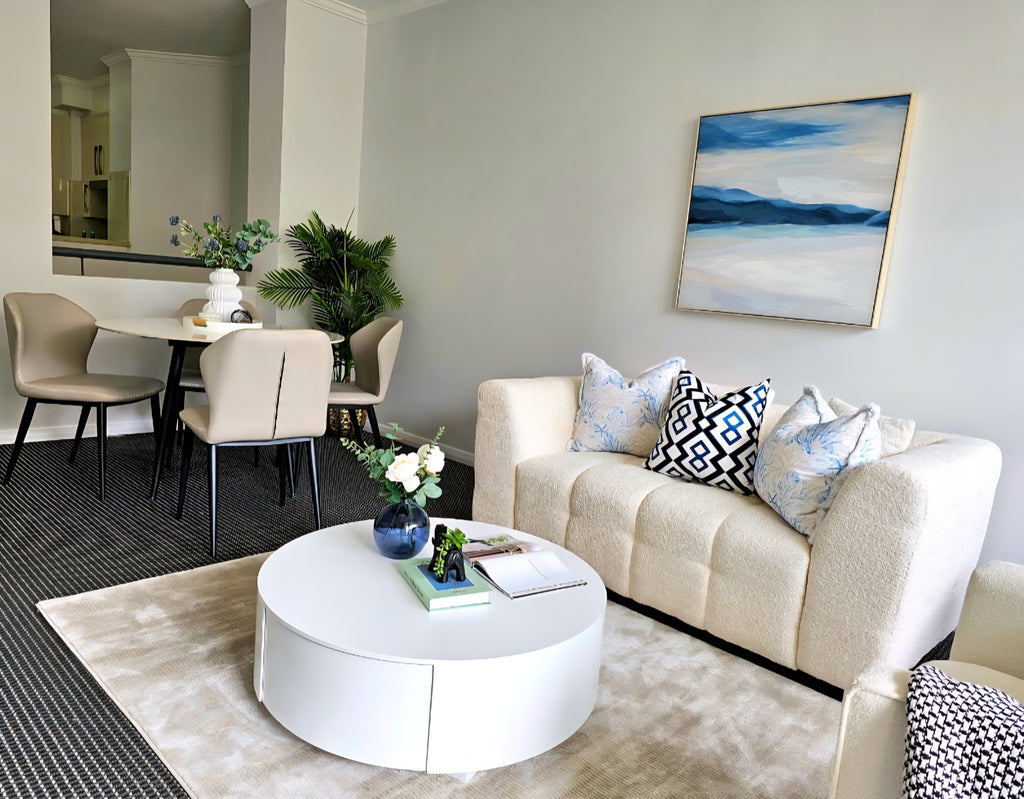 Living Design Boucle Fabric lounge 01