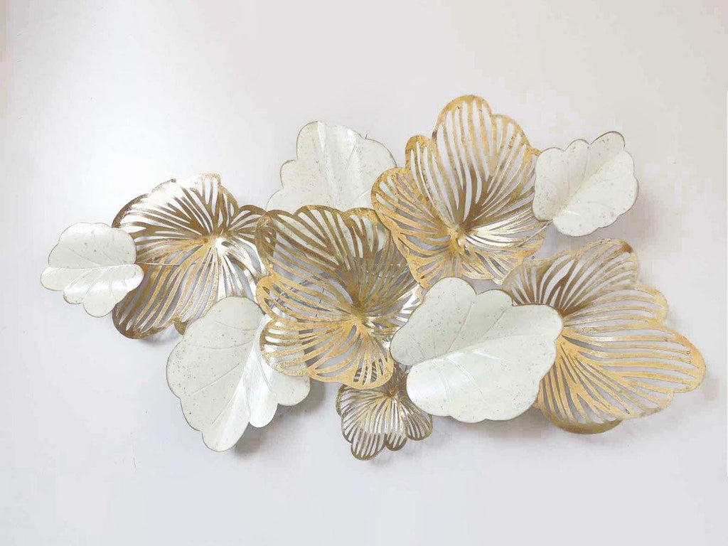 NF15404 Luxury Metal Classic Leaf Wall Art - Living Design Furniture