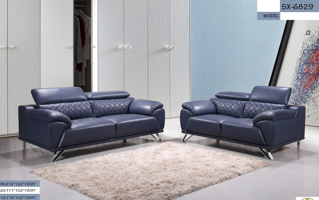 SX6829 Leather Lounge - Living Design Furniture