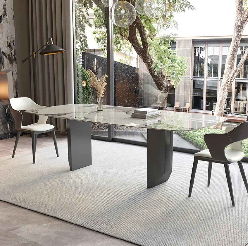 Liana Stone Dining Table - Living Design Furniture